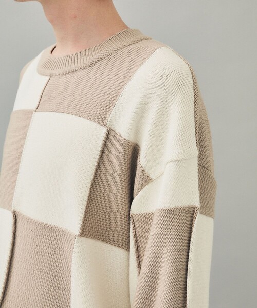 city（シティ）の「【CITY】FLAG CHECK KNIT PO（ニット/セーター・メンズ・ブラック/ベージュ・1/2）」の7枚目の写真