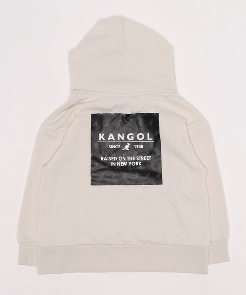 KANGOL(カンゴール)の「【KANGOL/カンゴール】KANGOL KIDS 裏起毛バックプリントプルパーカー キッズサイズ(パーカー・キッズ・ブラウン/ベージュ/グレー・130/150/160/140)」の2枚目の写真