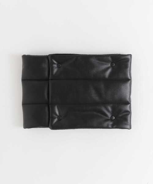 SENSE OF PLACE by URBAN RESEARCH（センスオブプレイスバイアーバンリサーチ）の「フェイクレザーパデットスカーフ（ストール/ショール・メンズ・ライトベージュ/ブラック・ONE）」の4枚目の写真