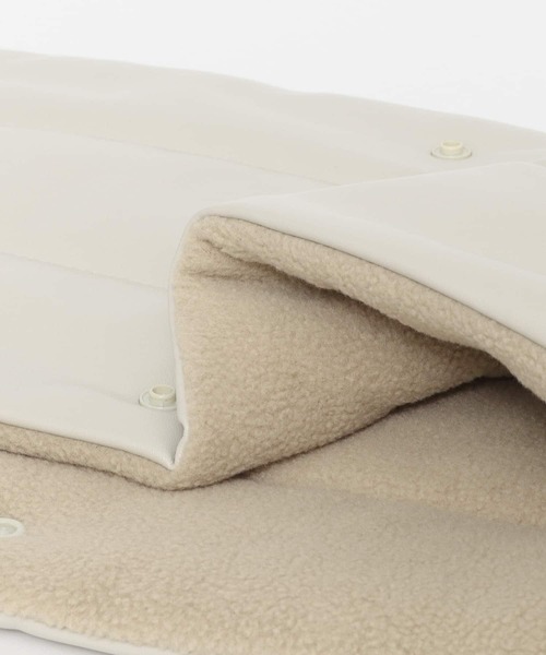 SENSE OF PLACE by URBAN RESEARCH（センスオブプレイスバイアーバンリサーチ）の「フェイクレザーパデットスカーフ（ストール/ショール・メンズ・ライトベージュ/ブラック・ONE）」の9枚目の写真