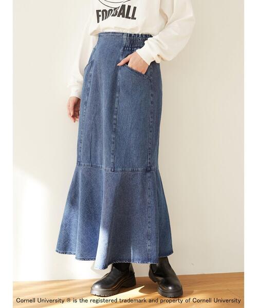 Sugar spoon（シュガースプーン）の「・SUGAR SPOON デニムマーメイドスカート＊（スカート・レディース・アイボリー/インディゴブルー/ダークインディゴブルー・FREE）」の12枚目の写真