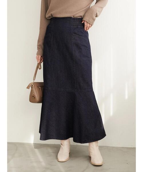 Sugar spoon（シュガースプーン）の「・SUGAR SPOON デニムマーメイドスカート＊（スカート・レディース・アイボリー/インディゴブルー/ダークインディゴブルー・FREE）」の9枚目の写真