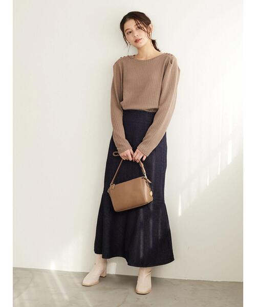 Sugar spoon（シュガースプーン）の「・SUGAR SPOON デニムマーメイドスカート＊（スカート・レディース・アイボリー/インディゴブルー/ダークインディゴブルー・FREE）」の6枚目の写真