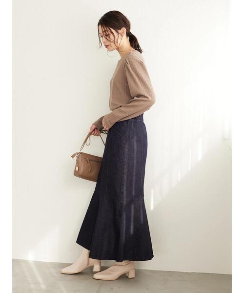 Sugar spoon（シュガースプーン）の「・SUGAR SPOON デニムマーメイドスカート＊（スカート・レディース・アイボリー/インディゴブルー/ダークインディゴブルー・FREE）」の15枚目の写真