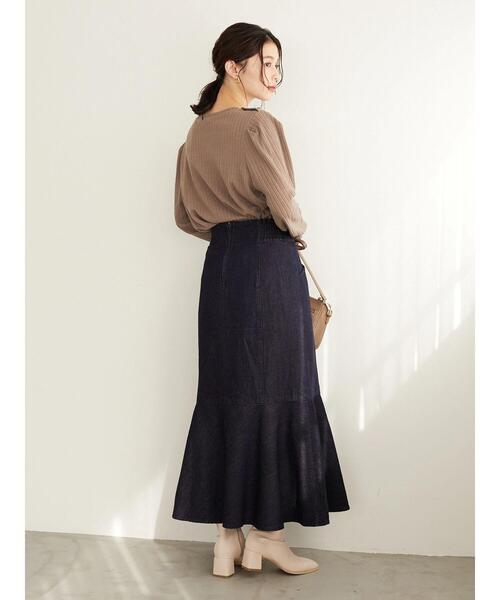 Sugar spoon（シュガースプーン）の「・SUGAR SPOON デニムマーメイドスカート＊（スカート・レディース・アイボリー/インディゴブルー/ダークインディゴブルー・FREE）」の18枚目の写真