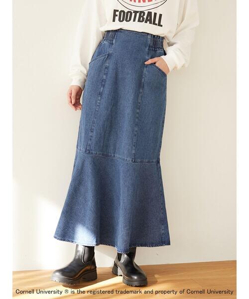 Sugar spoon（シュガースプーン）の「・SUGAR SPOON デニムマーメイドスカート＊（スカート・レディース・アイボリー/インディゴブルー/ダークインディゴブルー・FREE）」の7枚目の写真