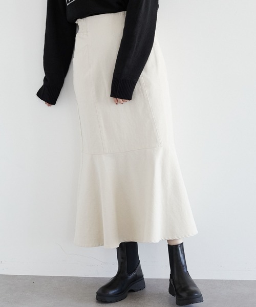 Sugar spoon（シュガースプーン）の「・SUGAR SPOON デニムマーメイドスカート＊（スカート・レディース・アイボリー/インディゴブルー/ダークインディゴブルー・FREE）」の2枚目の写真