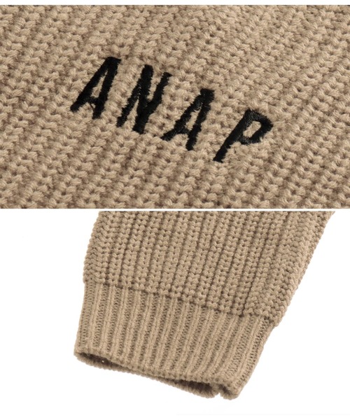 ANAP kids（アナップキッズ）の「畦編みダメージニット（ニット/セーター・キッズ・ベージュ/ラベンダー/ライトブルー・S/M/L）」の5枚目の写真