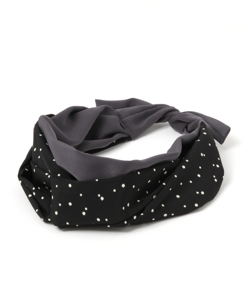 studio CLIP（スタディオクリップ）の「ドット無地ワイヤーヘアバン（ヘアバンド・レディース・ベージュ/ブラック・FREE）」の2枚目の写真