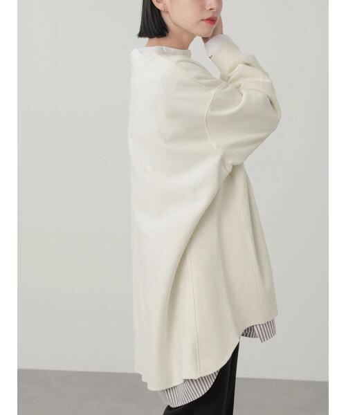 AMERICAN HOLIC（アメリカンホリック）の「ロゴ裏毛カットチュニック（Tシャツ/カットソー・レディース・チャコールグレー/オフホワイト/モカ・M/L）」の13枚目の写真