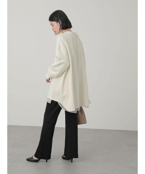 AMERICAN HOLIC（アメリカンホリック）の「ロゴ裏毛カットチュニック（Tシャツ/カットソー・レディース・チャコールグレー/オフホワイト/モカ・M/L）」の15枚目の写真