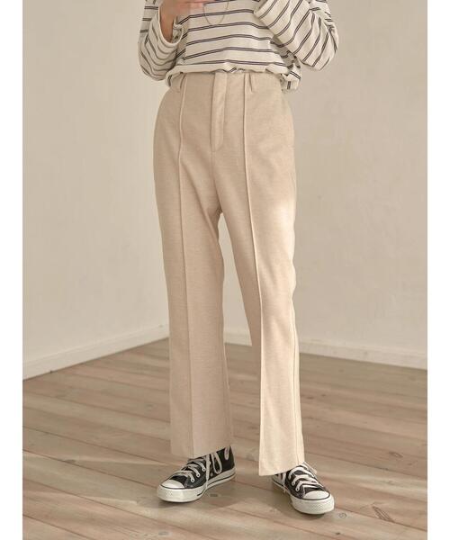 earth music&ecology(アースミュージックアンドエコロジー)の「起毛ツイルセミフレアパンツ*(その他パンツ・レディース・ブラウン/ブルー/ホワイト系その他2・S/M)」の6枚目の写真