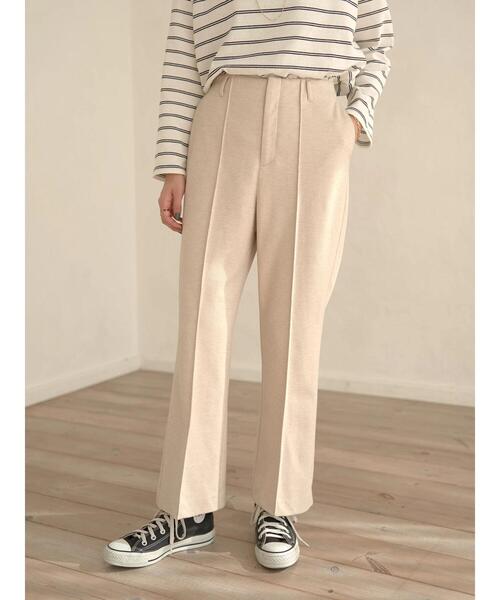 earth music&ecology(アースミュージックアンドエコロジー)の「起毛ツイルセミフレアパンツ*(その他パンツ・レディース・ブラウン/ブルー/ホワイト系その他2・S/M)」の7枚目の写真