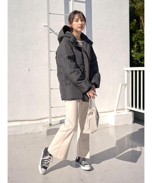 earth music&ecology(アースミュージックアンドエコロジー)の「起毛ツイルセミフレアパンツ*(その他パンツ・レディース・ブラウン/ブルー/ホワイト系その他2・S/M)」の10枚目の写真