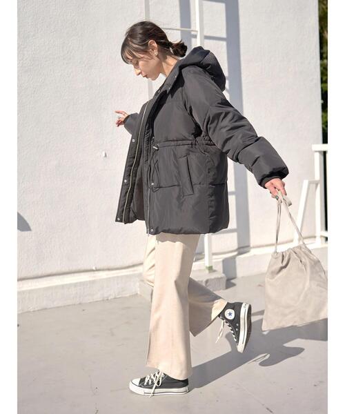 earth music&ecology(アースミュージックアンドエコロジー)の「起毛ツイルセミフレアパンツ*(その他パンツ・レディース・ブラウン/ブルー/ホワイト系その他2・S/M)」の11枚目の写真