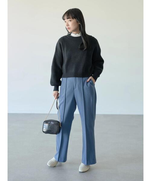 earth music&ecology(アースミュージックアンドエコロジー)の「起毛ツイルセミフレアパンツ*(その他パンツ・レディース・ブラウン/ブルー/ホワイト系その他2・S/M)」の22枚目の写真