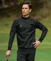 DIVINER GOLF（ディバイナー ゴルフ）の「【DIVINER GOLF】ポンチモックネックトレーナー メンズ 総柄 ゴルフウェア チェック チドリ ペイズリー 春服 冬服（スウェット）」