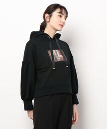 axes femme POETIQUE | 窓辺の猫裏起毛パーカー(パーカー)