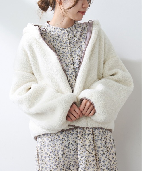 【専用】OLIVE des OLIVE 黒 レザーブルゾン 2way ボア襟 専用】OLIVE des OLIVE 黒 レザーブルゾン 2way ボア襟 OLIVE