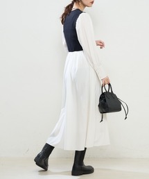 natural couture | プチハイニットドッキングギャザーワンピース(ワンピース)