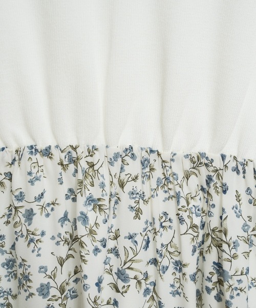 natural couture（ナチュラルクチュール）の「プチハイニットドッキングギャザーワンピース（ワンピース・レディース・オフホワイト/ホワイト系その他/ブラック系その他/ブルー系その他/グレイッシュベージュ・FREE）」の14枚目の写真