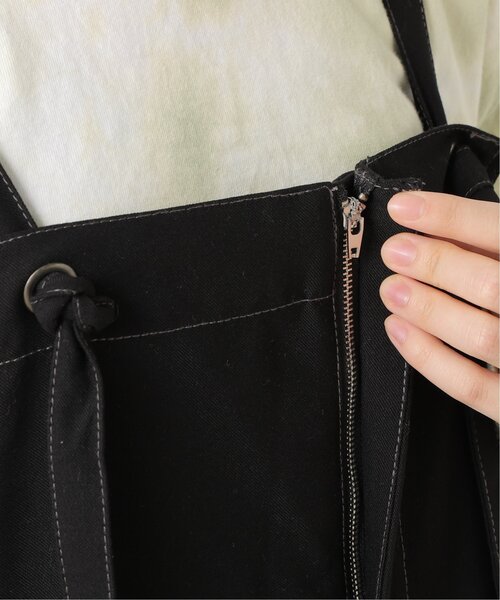 DOUBLE NAME（ダブルネーム）の「ベルト付きジャンスカ（ジャンパースカート・レディース・ブラック/ベージュ/ブルー・FREE）」の14枚目の写真