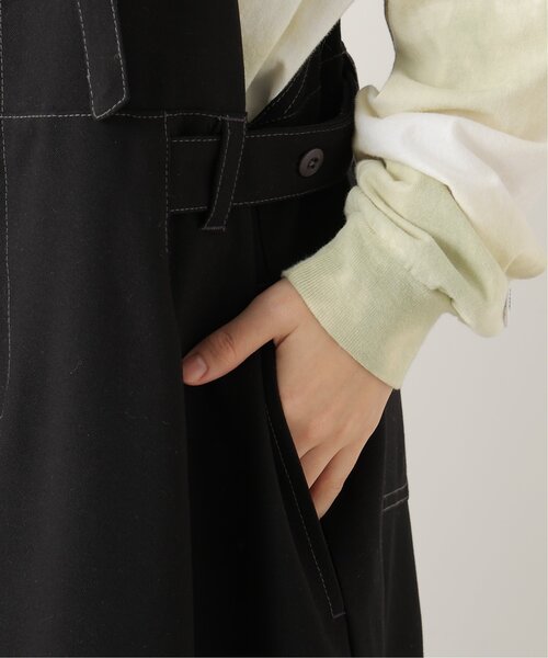 DOUBLE NAME（ダブルネーム）の「ベルト付きジャンスカ（ジャンパースカート・レディース・ブラック/ベージュ/ブルー・FREE）」の15枚目の写真