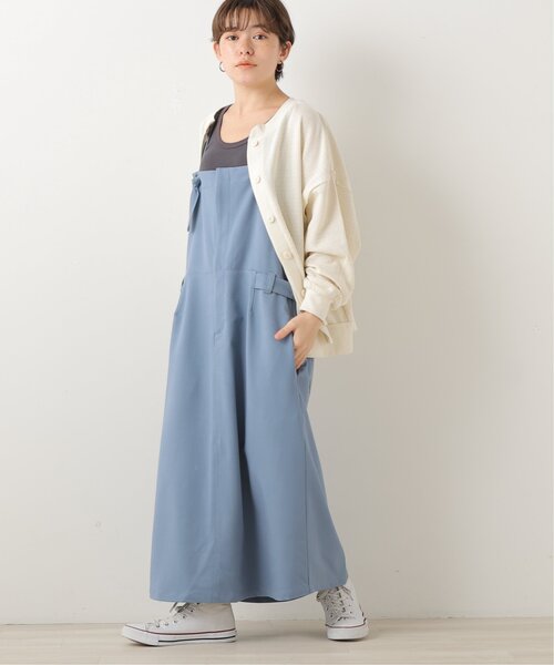 DOUBLE NAME（ダブルネーム）の「ベルト付きジャンスカ（ジャンパースカート・レディース・ブラック/ベージュ/ブルー・FREE）」の18枚目の写真