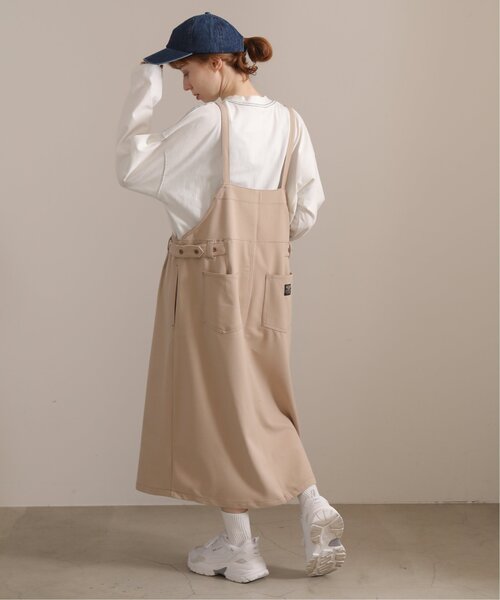 DOUBLE NAME（ダブルネーム）の「ベルト付きジャンスカ（ジャンパースカート・レディース・ブラック/ベージュ/ブルー・FREE）」の21枚目の写真