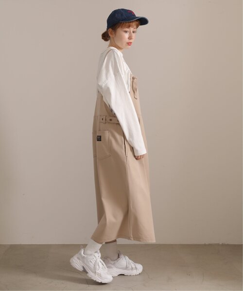 DOUBLE NAME（ダブルネーム）の「ベルト付きジャンスカ（ジャンパースカート・レディース・ブラック/ベージュ/ブルー・FREE）」の22枚目の写真