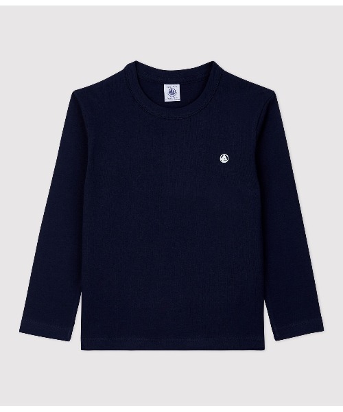 PETIT BATEAU(プチバトー)の「コットン長袖Tシャツ(Tシャツ/カットソー・キッズ・ダークネイビー・4YEAR/3YEAR/5YEAR)」の1枚目の写真
