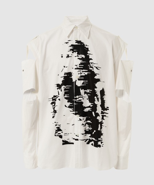 TAKAHIROMIYASHITATheSoloIst.(タカヒロミヤシタザソロイスト)の「three-way regular collar shirts. -(c) joseph szabo-(シャツ/ブラウス・メンズ・ホワイト×ブラック・44/46)」の1枚目の写真