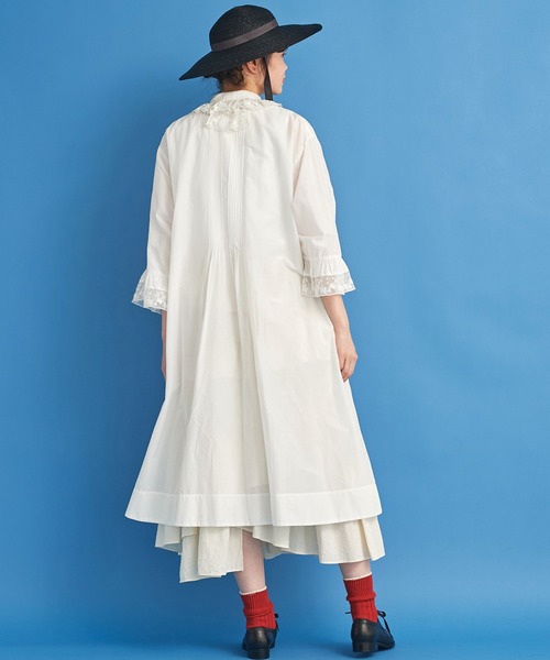 Malle(マル)の「malle チュール刺繍 ドレス(ワンピース・レディース・オフホワイト/ブラック・FREE)」の8枚目の写真