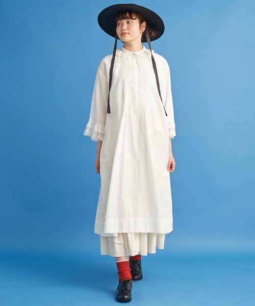 Malle(マル)の「malle チュール刺繍 ドレス(ワンピース・レディース・オフホワイト/ブラック・FREE)」の11枚目の写真