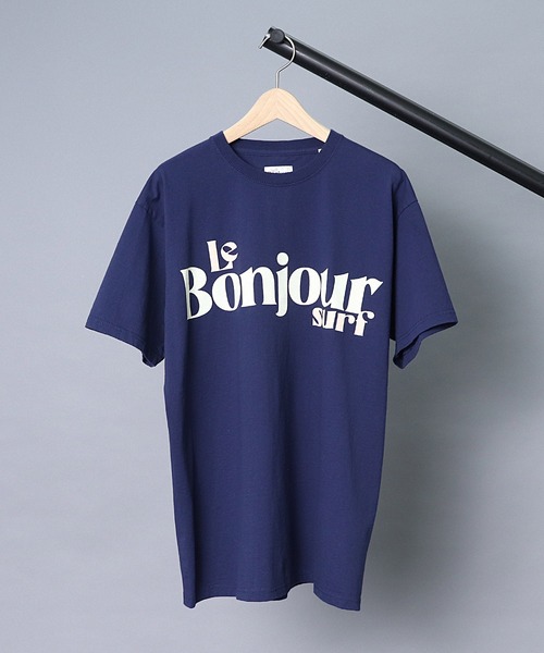 ARTCHIVES MALIBU（アートカイブス マリブ）の「【 Le Bonjour surf / ルボンジュールサーフ 】 LBJ LOGO TEE / ロゴTシャツ（Tシャツ/カットソー・メンズ・オフホワイト/ブラック/ホワイト/ネイビー・MEDIUM/LARGE/X-LARGE）」の4枚目の写真