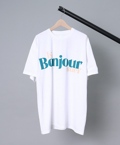 ARTCHIVES MALIBU（アートカイブス マリブ）の「【 Le Bonjour surf / ルボンジュールサーフ 】 LBJ LOGO TEE / ロゴTシャツ（Tシャツ/カットソー・メンズ・オフホワイト/ブラック/ホワイト/ネイビー・MEDIUM/LARGE/X-LARGE）」の3枚目の写真