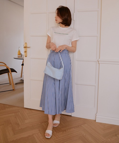 coca(coca)(コカ)の「ギンガムチェックボリュームスカート(スカート・レディース・ブラック/ブルー・SHORT/LONG)」の15枚目の写真