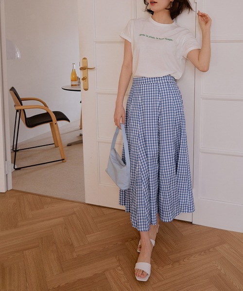セール】ギンガムチェックボリュームスカート（スカート）｜coca（coca