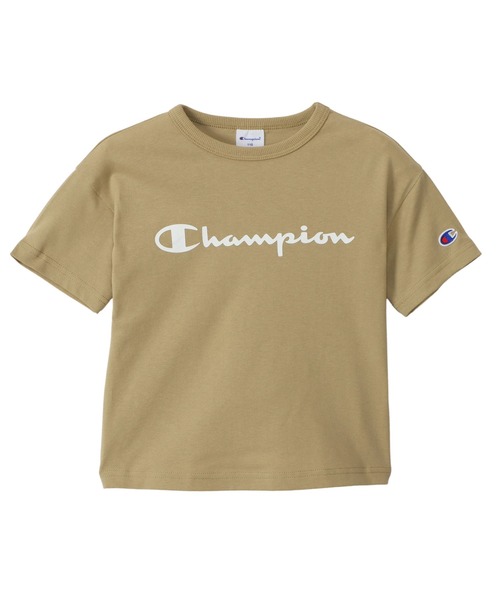 Champion(チャンピオン)の「【Champion/チャンピオン】キッズ ベーシック ショートスリーブTシャツ(Tシャツ/カットソー・キッズ・ライトパープル/ベージュ/ネイビー/グレー/オフホワイト/ターコイズブルー/イエロー/ブラック・100/130/140/150/160/110/120)」の4枚目の写真