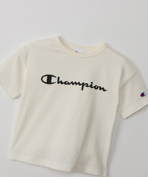 Champion(チャンピオン)の「【Champion/チャンピオン】キッズ ベーシック ショートスリーブTシャツ(Tシャツ/カットソー・キッズ・ライトパープル/ベージュ/ネイビー/グレー/オフホワイト/ターコイズブルー/イエロー/ブラック・100/130/140/150/160/110/120)」の21枚目の写真