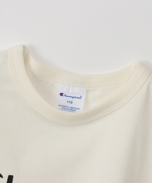 Champion(チャンピオン)の「【Champion/チャンピオン】キッズ ベーシック ショートスリーブTシャツ(Tシャツ/カットソー・キッズ・ライトパープル/ベージュ/ネイビー/グレー/オフホワイト/ターコイズブルー/イエロー/ブラック・100/130/140/150/160/110/120)」の22枚目の写真