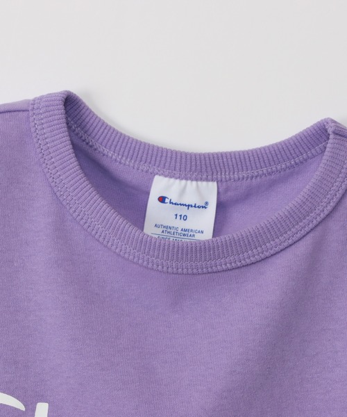 Champion(チャンピオン)の「【Champion/チャンピオン】キッズ ベーシック ショートスリーブTシャツ(Tシャツ/カットソー・キッズ・ライトパープル/ベージュ/ネイビー/グレー/オフホワイト/ターコイズブルー/イエロー/ブラック・100/130/140/150/160/110/120)」の9枚目の写真
