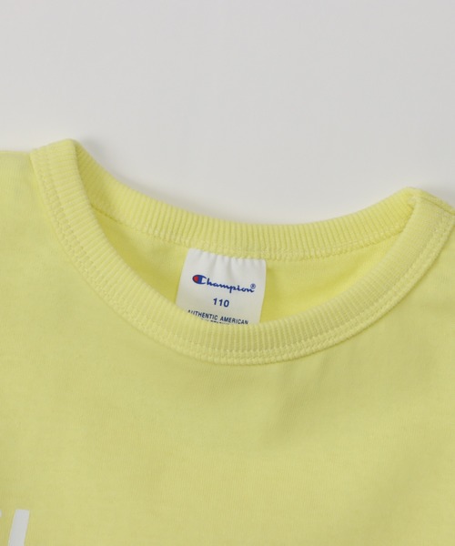 Champion(チャンピオン)の「【Champion/チャンピオン】キッズ ベーシック ショートスリーブTシャツ(Tシャツ/カットソー・キッズ・ライトパープル/ベージュ/ネイビー/グレー/オフホワイト/ターコイズブルー/イエロー/ブラック・100/130/140/150/160/110/120)」の12枚目の写真