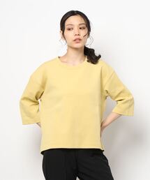 NICOLE white | 後ろタックTEE  ８分袖(Tシャツ/カットソー)