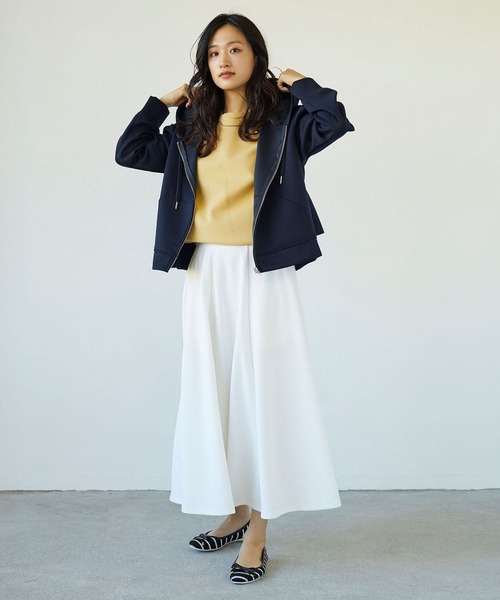 NICOLE white(ニコルホワイト)の「後ろタックTEE 8分袖(Tシャツ/カットソー・レディース・チャコールグレー/サックスブルー/イエロー/オフホワイト・FREE)」の10枚目の写真