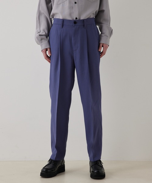 JUNRED（ジュンレッド）の「ドレープテクスチャー1タックストレートパンツ（スラックス・メンズ・ライトグレー/ブラック/ブルー系その他4・S/M/L）」の18枚目の写真