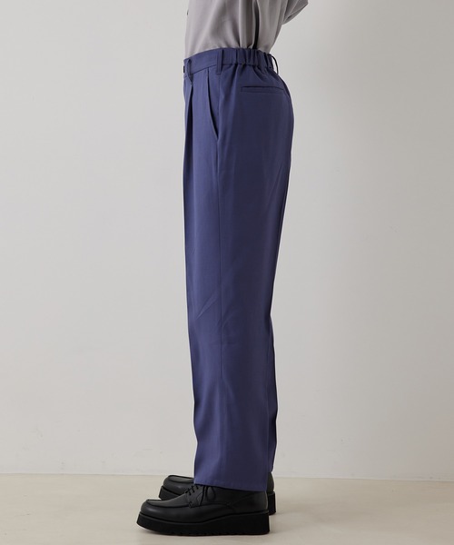 JUNRED（ジュンレッド）の「ドレープテクスチャー1タックストレートパンツ（スラックス・メンズ・ライトグレー/ブラック/ブルー系その他4・S/M/L）」の19枚目の写真