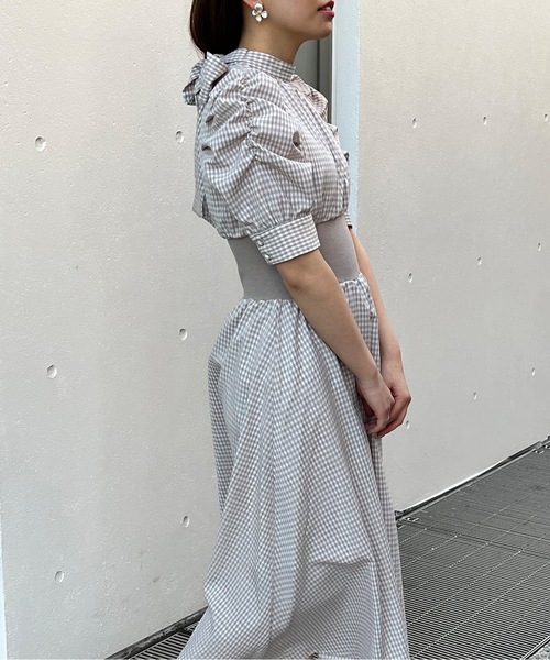 abc une face（アーベーセーアンフェイス）の「リボン2WAYウエストリブワンピース（ワンピース・レディース・グレー/ブラック系その他・FREE）」の17枚目の写真