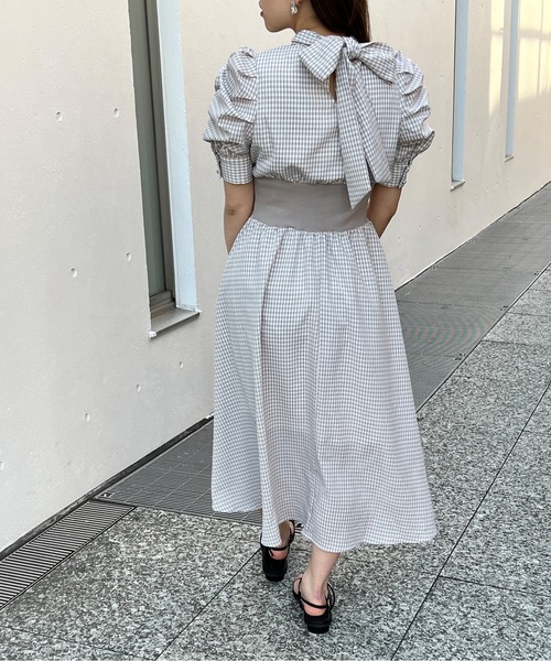 abc une face（アーベーセーアンフェイス）の「リボン2WAYウエストリブワンピース（ワンピース・レディース・グレー/ブラック系その他・FREE）」の18枚目の写真