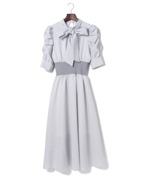 abc une face（アーベーセーアンフェイス）の「リボン2WAYウエストリブワンピース（ワンピース・レディース・グレー/ブラック系その他・FREE）」の21枚目の写真